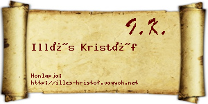 Illés Kristóf névjegykártya