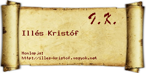 Illés Kristóf névjegykártya