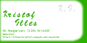 kristof illes business card